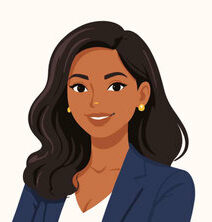298727098 young african american businesswoman with crossed arms vector illustration